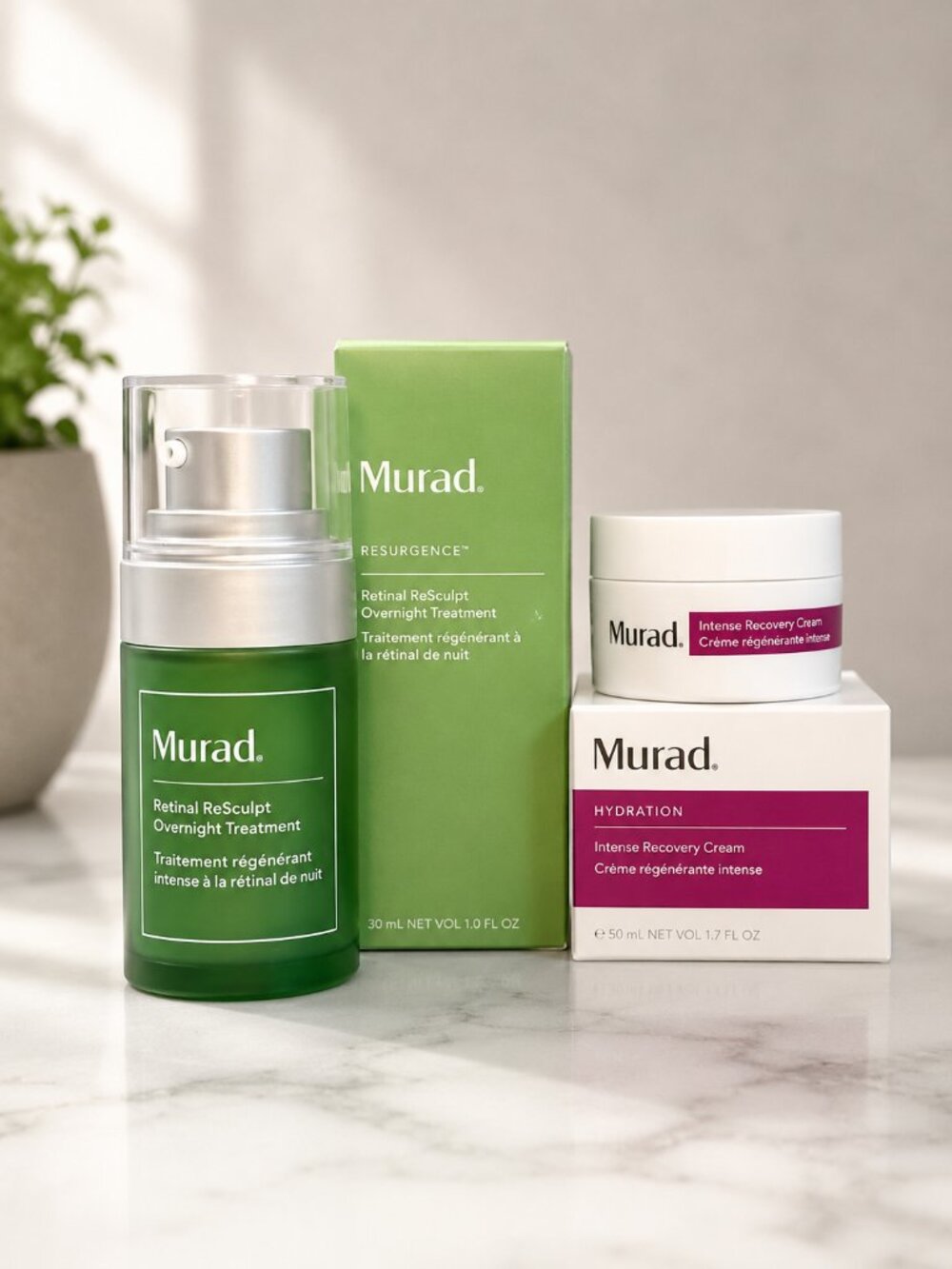 Murad Nighttime Skincare Set NIB | Travel Friendly | Retinal + Recovery
